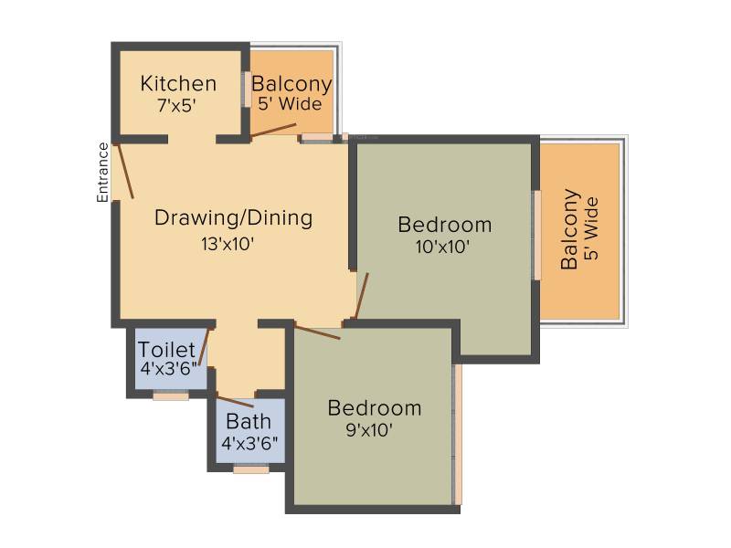 Rise Organic Ghar (2BHK+1T (750 sq ft) 750 sq ft)