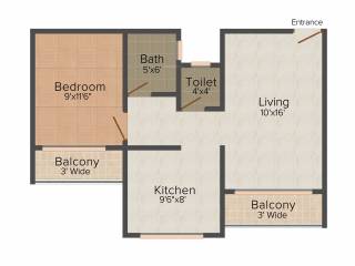 Happy Home Sarvodaya Anand (1BHK+1T (675 sq ft) 675 sq ft)