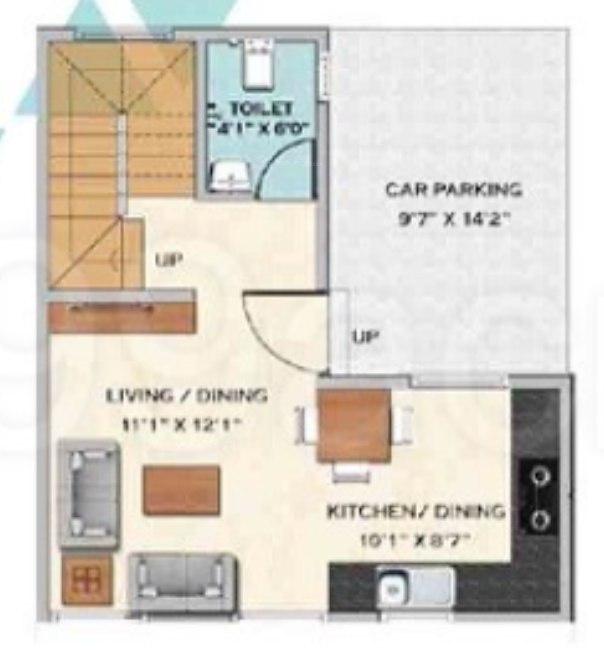 orange county villas Floor Plan Ground Floor Plan