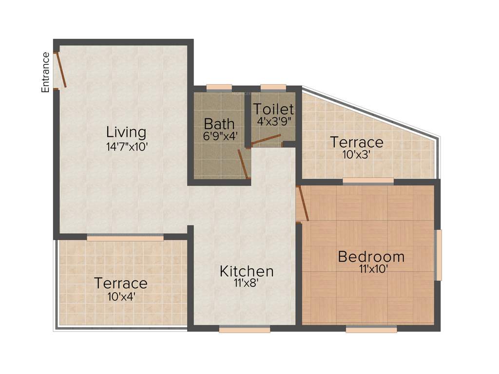Om Signet Park (1BHK+1T (591 sq ft) 591 sq ft)