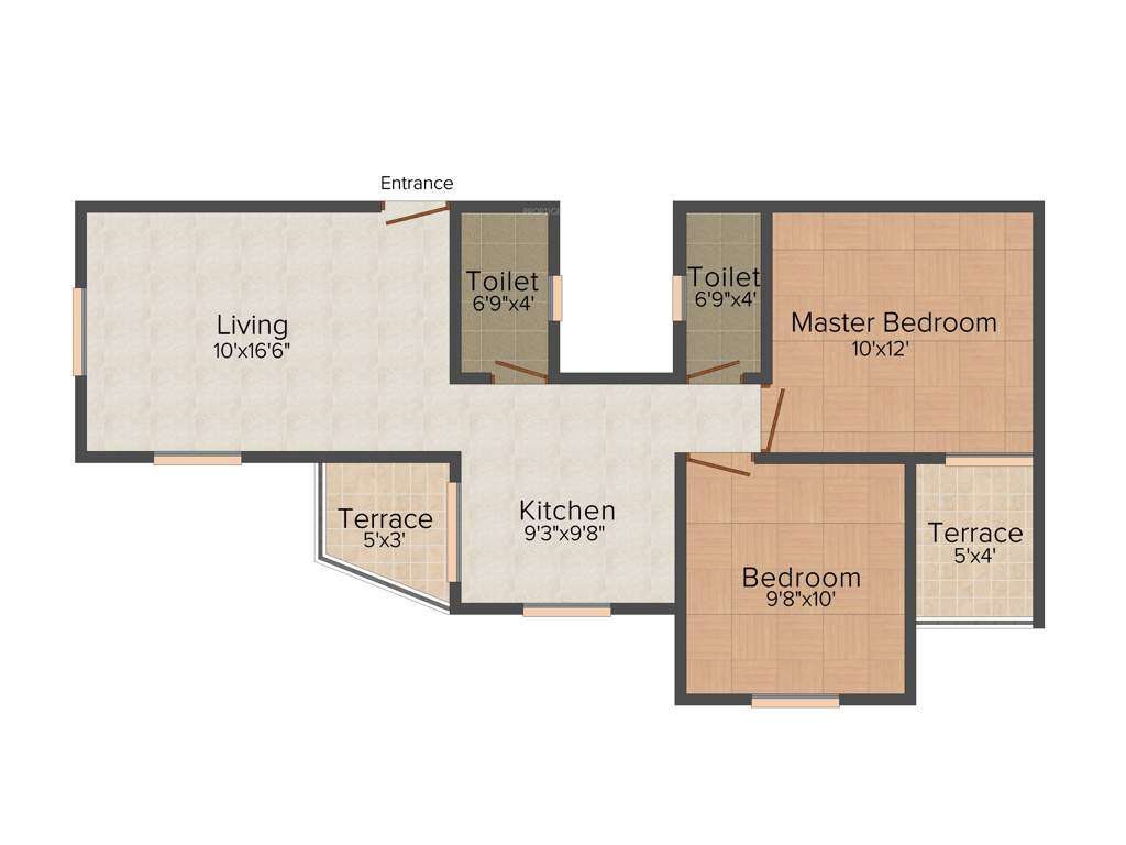 Om Signet Park (2BHK+2T (861 sq ft) 861 sq ft)