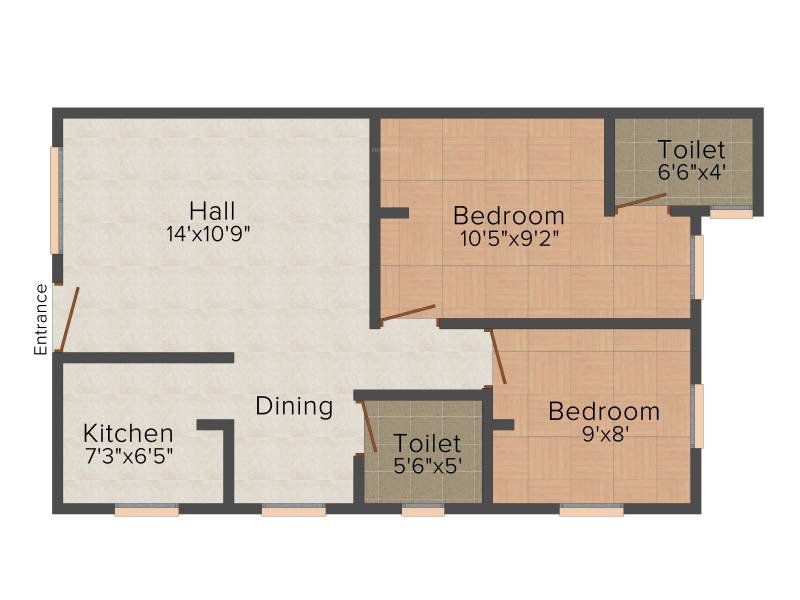 MS Tailor Made Villas (2BHK+2T (726 sq ft) 726 sq ft)