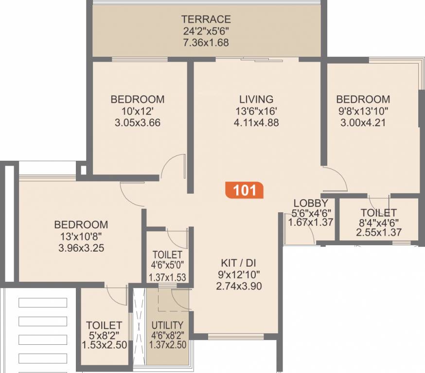Rohan Ishan (3BHK+3T (1,426 sq ft) 1426 sq ft)