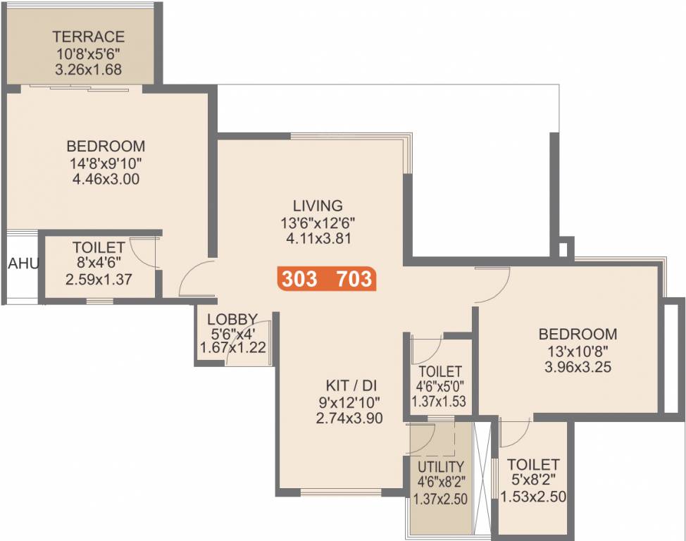 Rohan Ishan (2BHK+3T (1,134 sq ft) 1134 sq ft)