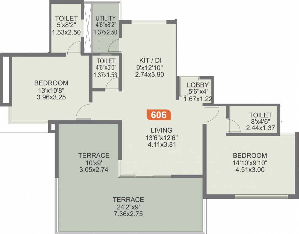 Rohan Ishan (2BHK+3T (1,469 sq ft) 1469 sq ft)