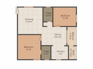 Samruddhi Uplands (2BHK+2T (1,109 sq ft) 1109 sq ft) Samruddhi Uplands (2BHK+2T (1,109 sq ft) 1109 sq ft)