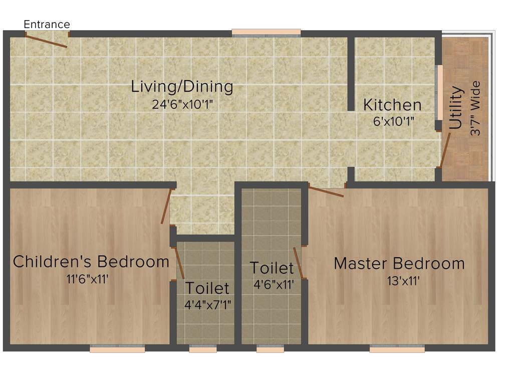 Saishakti Raj Highlands (2BHK+2T (1,050 sq ft) 1050 sq ft)