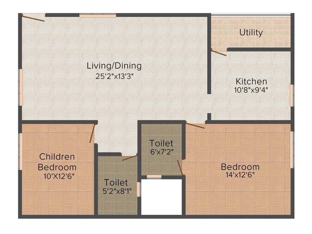 Dhruthi Tranquil Towers (2BHK+2T (1,200 sq ft) 1200 sq ft)