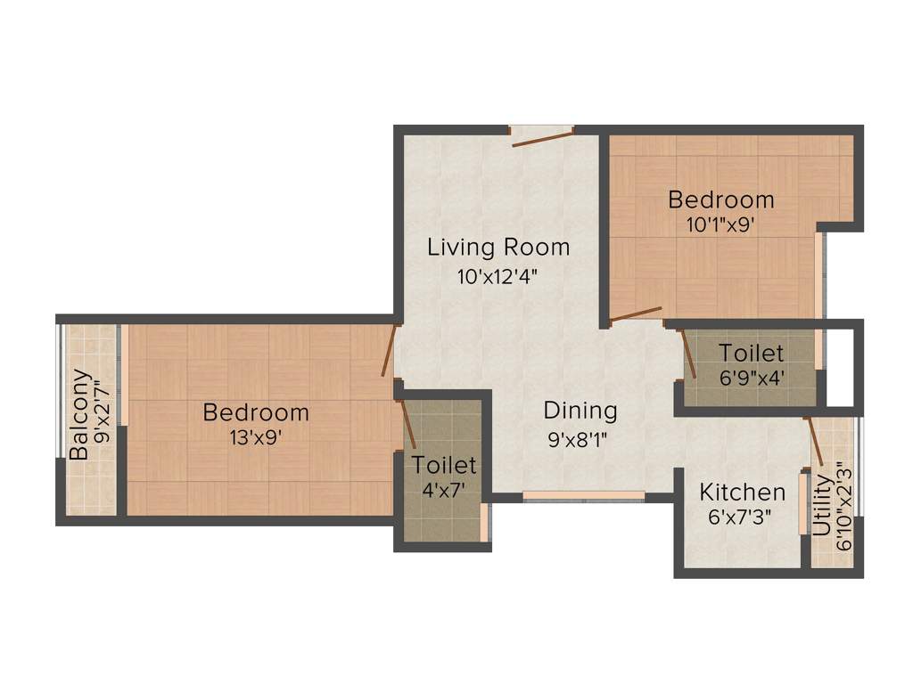 Madras MHC Park Avenue (2BHK+2T (796 sq ft) 796 sq ft)