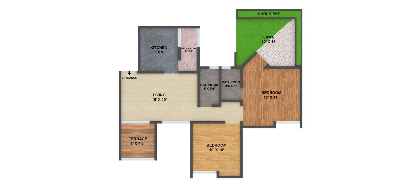 Sarthak Beaulieu (2BHK+2T (1,065 sq ft) 1065 sq ft)