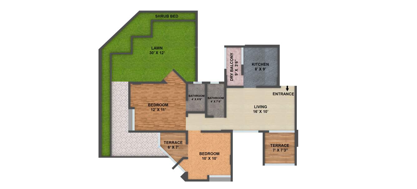 Sarthak Beaulieu (2BHK+2T (1,530 sq ft) 1530 sq ft)