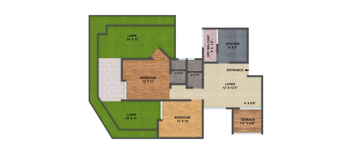 Sarthak Beaulieu (2BHK+2T (1,635 sq ft) 1635 sq ft)