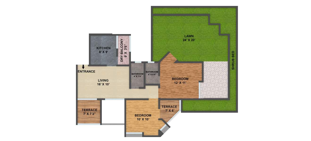 Sarthak Beaulieu (2BHK+2T (1,673 sq ft) 1673 sq ft)