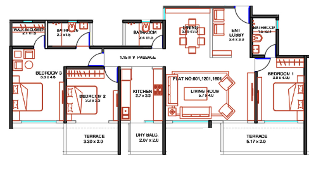Kolte Patil KP Towers (3BHK+3T (1,505 sq ft) 1505 sq ft) Kolte Patil KP Towers (3BHK+3T (1,505 sq ft) 1505 sq ft)