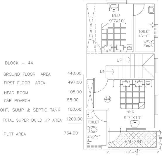 Doshi Serene County (2BHK+3T (1,200 sq ft) 1200 sq ft)