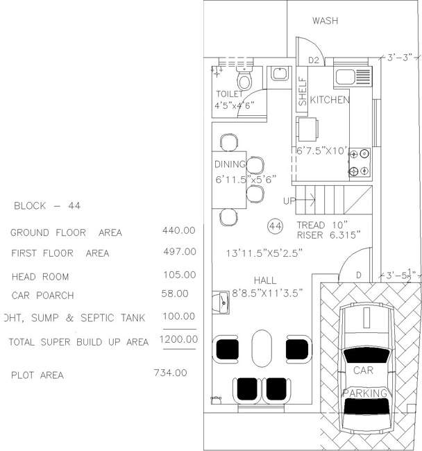 Doshi Serene County (2BHK+3T (1,200 sq ft) 1200 sq ft)
