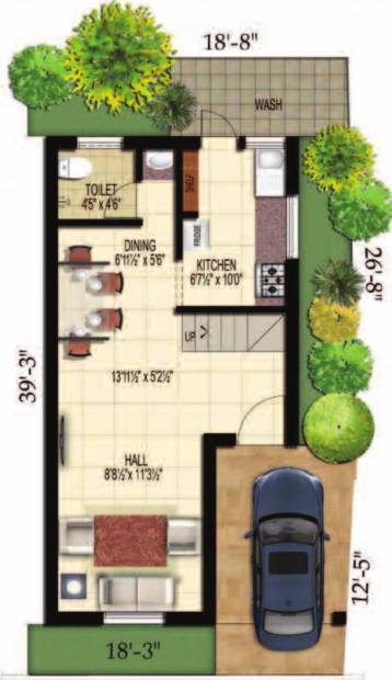 Doshi Serene County (2BHK+3T (1,200 sq ft) 1200 sq ft)