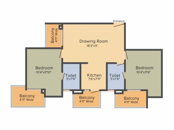 Rishabh Iris Tower (2BHK+2T (1,080 sq ft) 1080 sq ft) Rishabh Iris Tower (2BHK+2T (1,080 sq ft) 1080 sq ft)