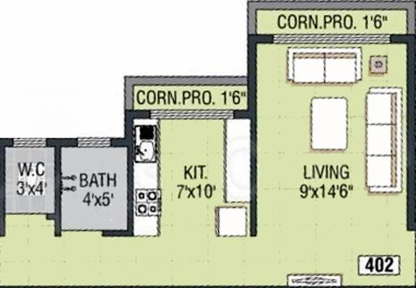 Pinnacle Om Niwas (1BHK+1T (512 sq ft) 512 sq ft)