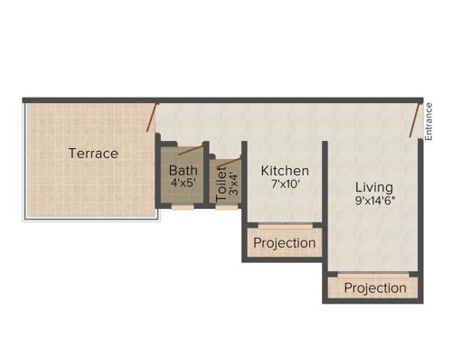 Pinnacle Om Niwas (1BHK+1T (527 sq ft) 527 sq ft)