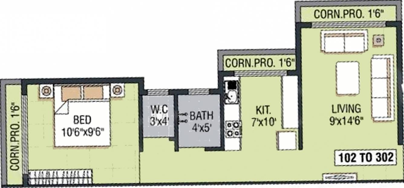 Pinnacle Om Niwas (1BHK+1T (596 sq ft) 596 sq ft) Pinnacle Om Niwas (1BHK+1T (596 sq ft) 596 sq ft)