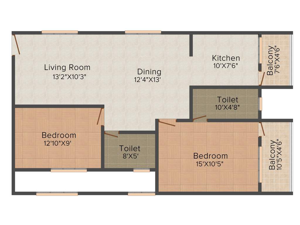 Keystone White House (2BHK+2T (1,145 sq ft) 1145 sq ft)