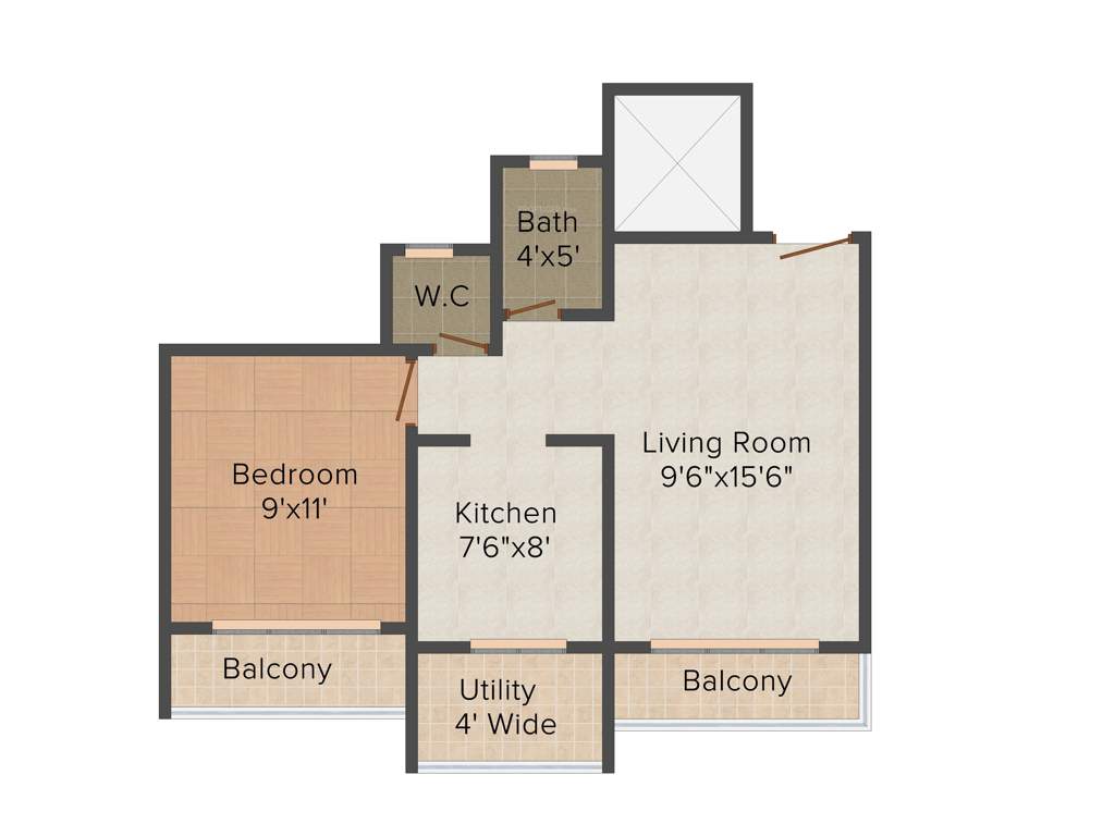 Neel Mangal Neel (1BHK+1T (660 sq ft) 660 sq ft)