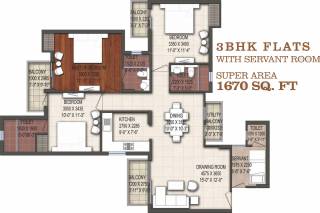 Earthcon Urban Village (3BHK+4T (1,670 sq ft) Servant Room 1670 sq ft) Earthcon Urban Village (3BHK+4T (1,670 sq ft) Servant Room 1670 sq ft)