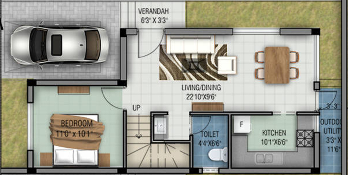 Fairyland Sai Amarantha (3BHK+3T (1,620 sq ft)   Study Room 1620 sq ft)