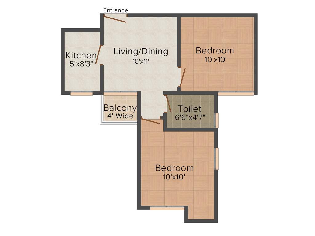 Magnolia Vardaan (2BHK+1T (655 sq ft) 655 sq ft)