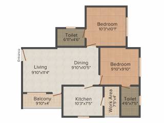 Kalyan Opal (2BHK+2T (921 sq ft) 921 sq ft) Kalyan Opal (2BHK+2T (921 sq ft) 921 sq ft)