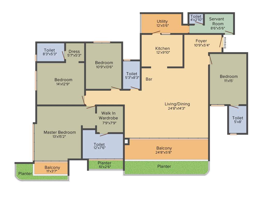 The Address The Five Summits (4BHK+4T (2,903 sq ft) 2903 sq ft)