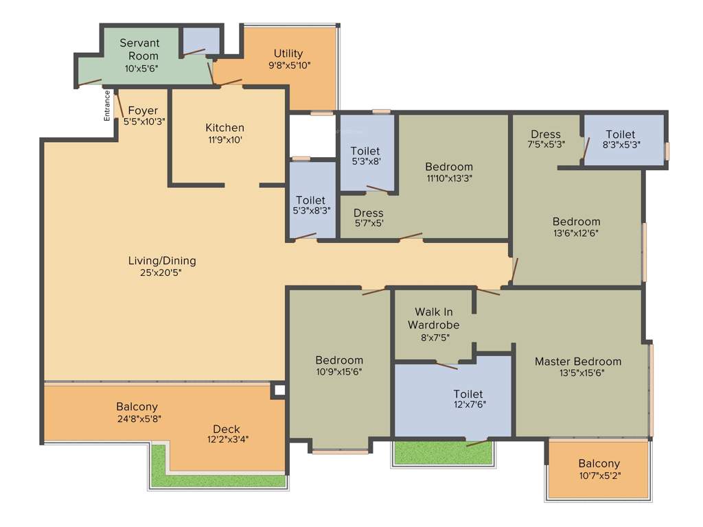 The Address The Five Summits (4BHK+4T (3,187 sq ft) + Servant Room 3187 sq ft)