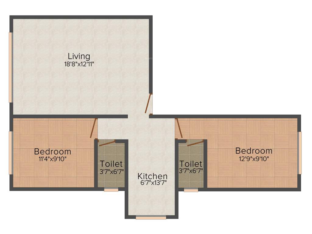 Khandelwal Omkar Chs Ltd (2BHK+2T (1,045 sq ft) 1045 sq ft)