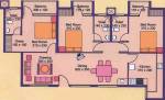 Floor Plan (3BHK+3T (1,400 sq ft) 1400 sq ft) Fort Grand Floor Plan (3BHK+3T (1,400 sq ft) 1400 sq ft)
