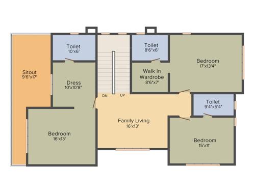 SRK The Villagio (4BHK+5T (4,900 sq ft)   Servant Room 4900 sq ft)