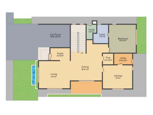 SRK The Villagio (4BHK+5T (4,900 sq ft)   Servant Room 4900 sq ft)