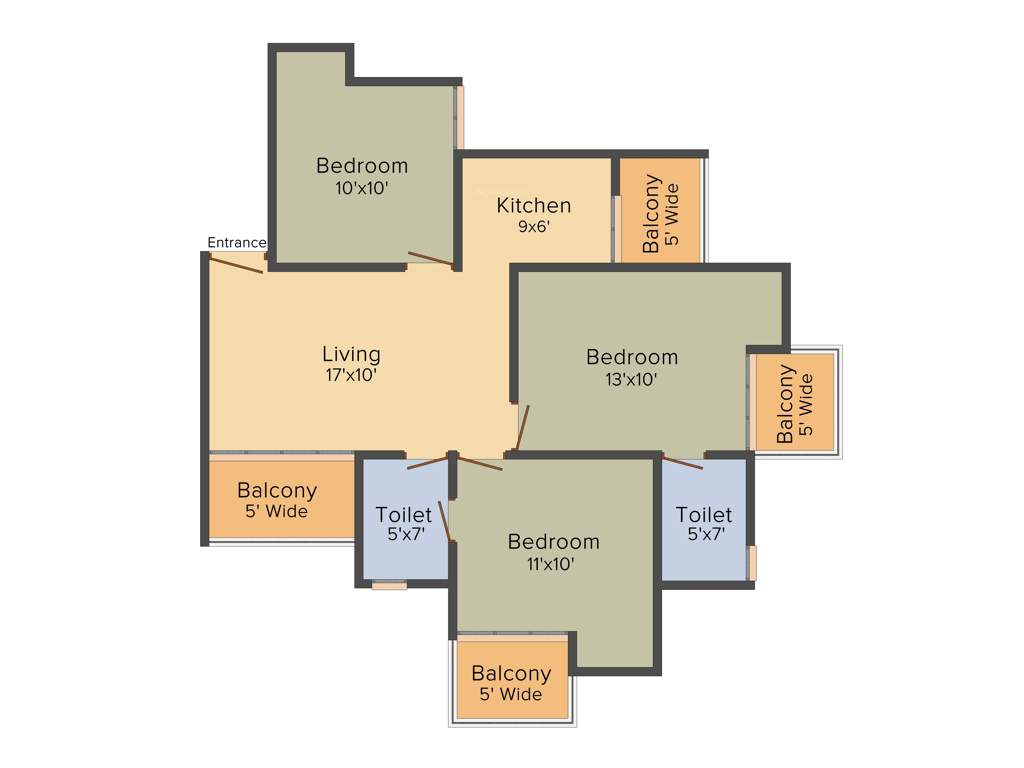 Patel Neo Town (3BHK+2T (1,150 sq ft) 1150 sq ft)