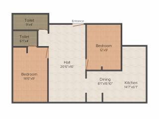 VGK Divine Light (2BHK+2T (973 sq ft) 973 sq ft)