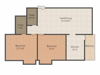 VGK Divine Light (2BHK+2T (876 sq ft) 876 sq ft)