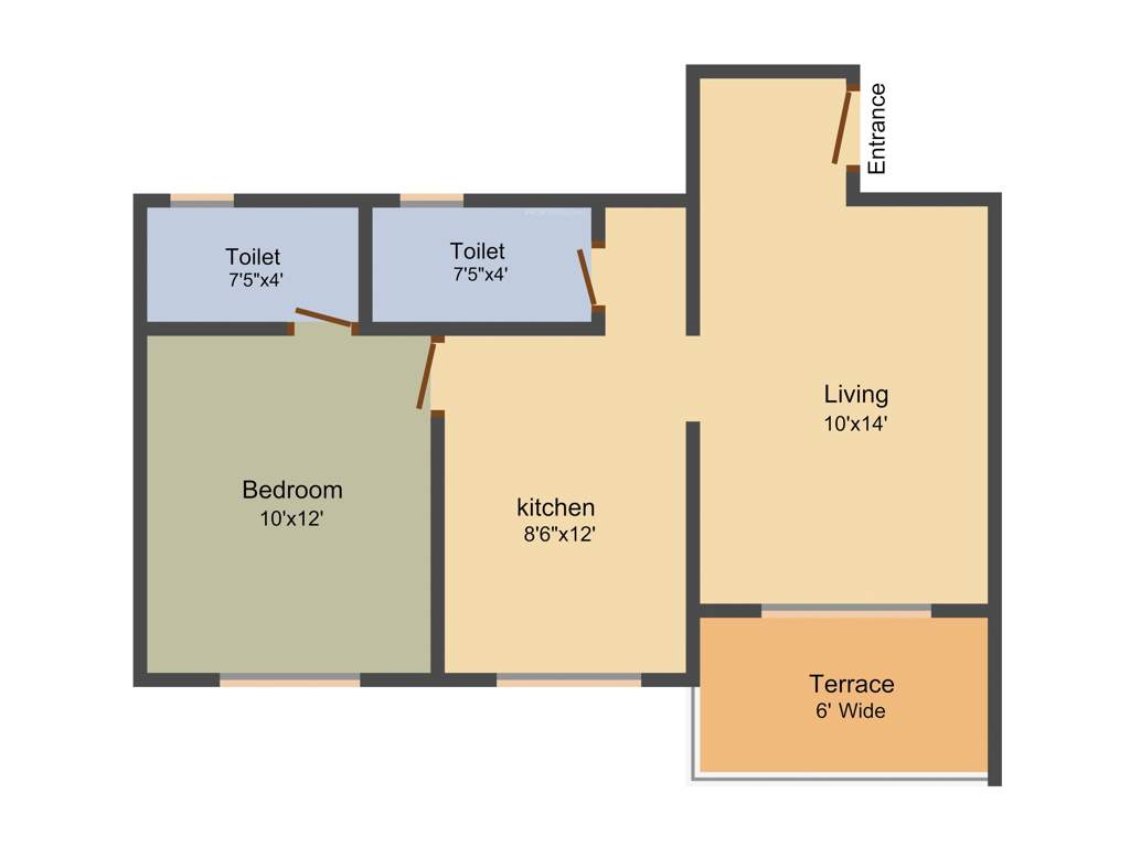 Shree Sentosa Pride (1BHK+2T (658 sq ft) 658 sq ft)