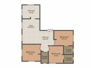 VGK Speed Well (3BHK+3T (1,007 sq ft) 1007 sq ft) VGK Speed Well (3BHK+3T (1,007 sq ft) 1007 sq ft)