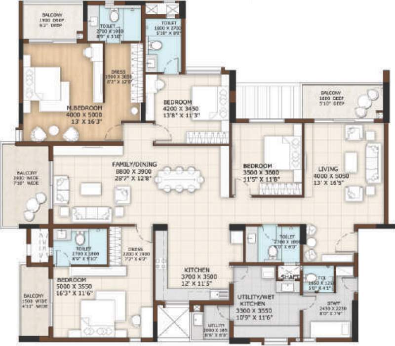 Vajram Tiara (4BHK+4T (3,472 sq ft) + Servant Room 3472 sq ft)