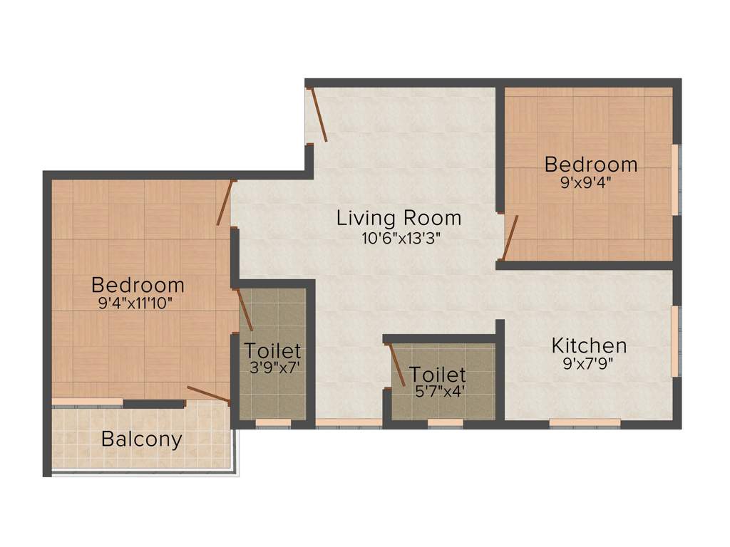 VGK Sunshine (2BHK+2T (724 sq ft) 724 sq ft)