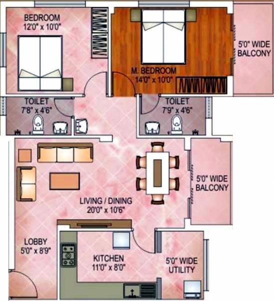Divakar Diya Residency (2BHK+2T (1,120 sq ft) 1120 sq ft) Divakar Diya Residency (2BHK+2T (1,120 sq ft) 1120 sq ft)