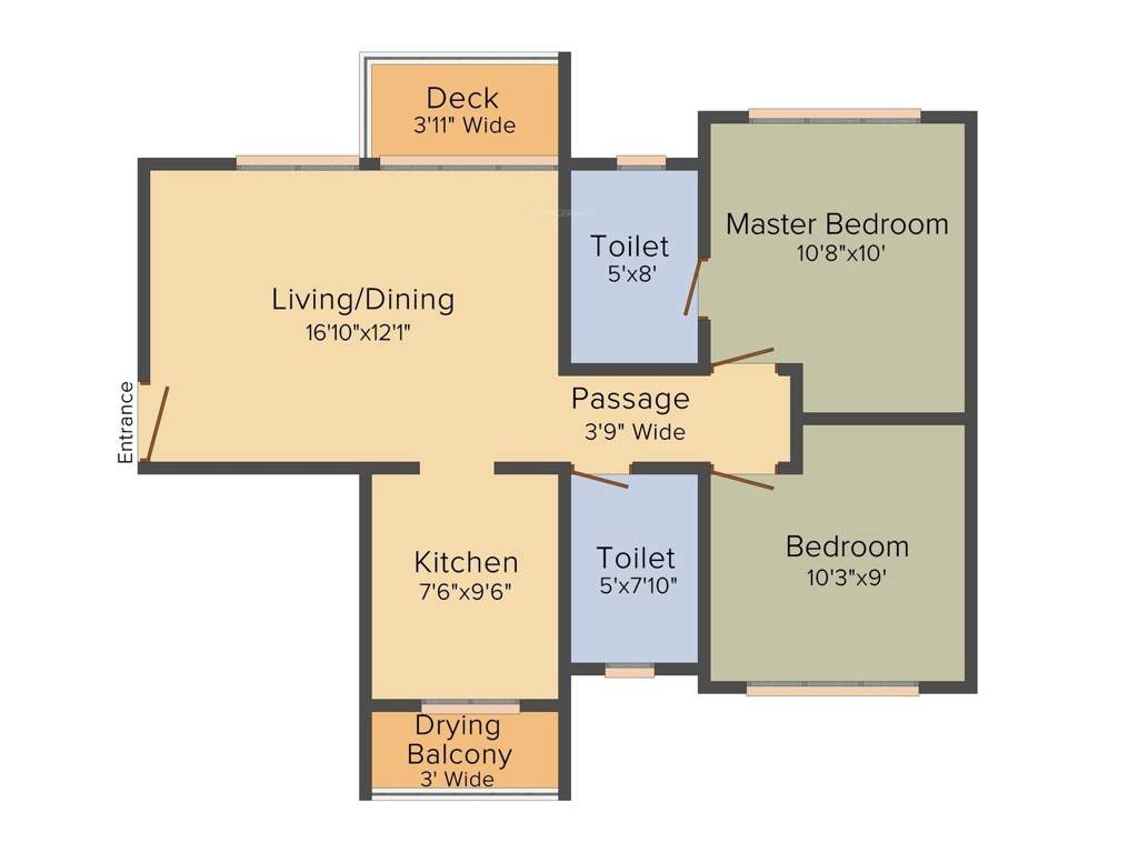 Runwal Anthurium (2BHK+2T (1,022 sq ft) + Study Room 1022 sq ft)