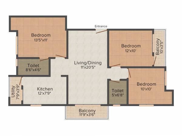 Pushkar Goodwill (3BHK+2T (1,215 sq ft) 1215 sq ft) Pushkar Goodwill (3BHK+2T (1,215 sq ft) 1215 sq ft)