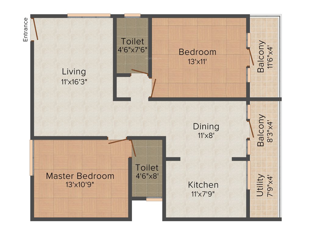 Dhathri Elite (2BHK+2T (1,175 sq ft) 1175 sq ft)