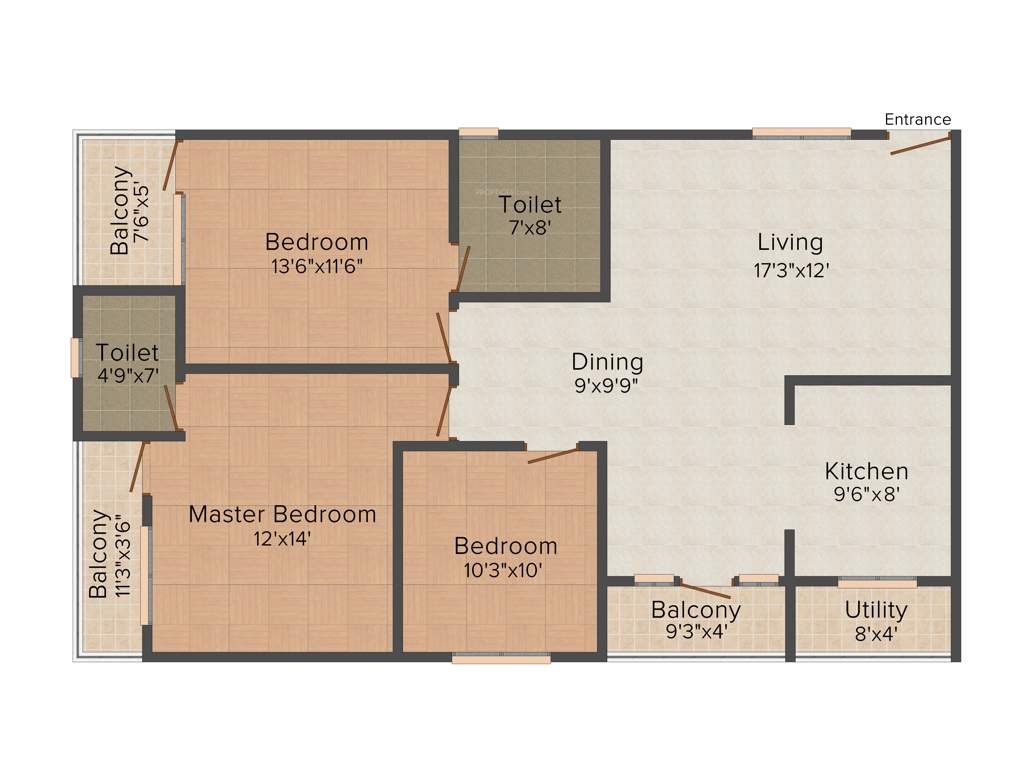 Dhathri Elite (3BHK+2T (1,440 sq ft) 1440 sq ft)