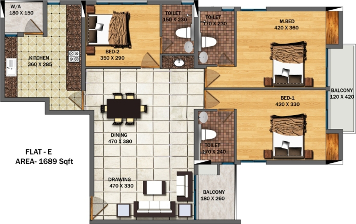 Kalyan Nexus (3BHK+3T (1,689 sq ft) 1689 sq ft) Kalyan Nexus (3BHK+3T (1,689 sq ft) 1689 sq ft)